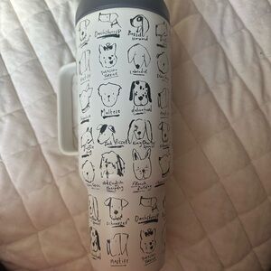 Cost Plus World Market Dog Illustration Travel Mug - White
